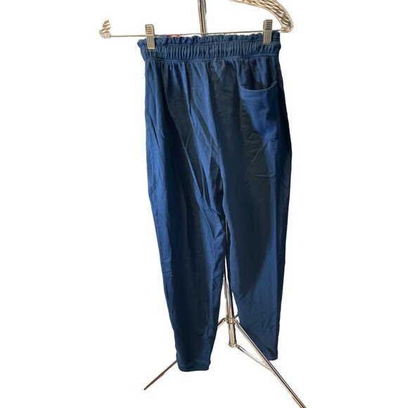 One Step Up Navy Blue Drawstring Waist Gathered Ankle Knit Jogger Pants Sz S - Picture 2 of 6